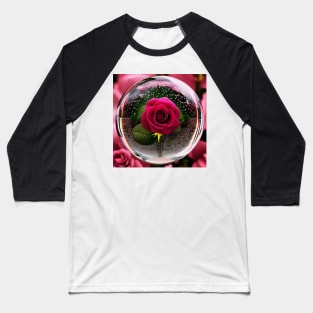 Rose in the glass ball Baseball T-Shirt